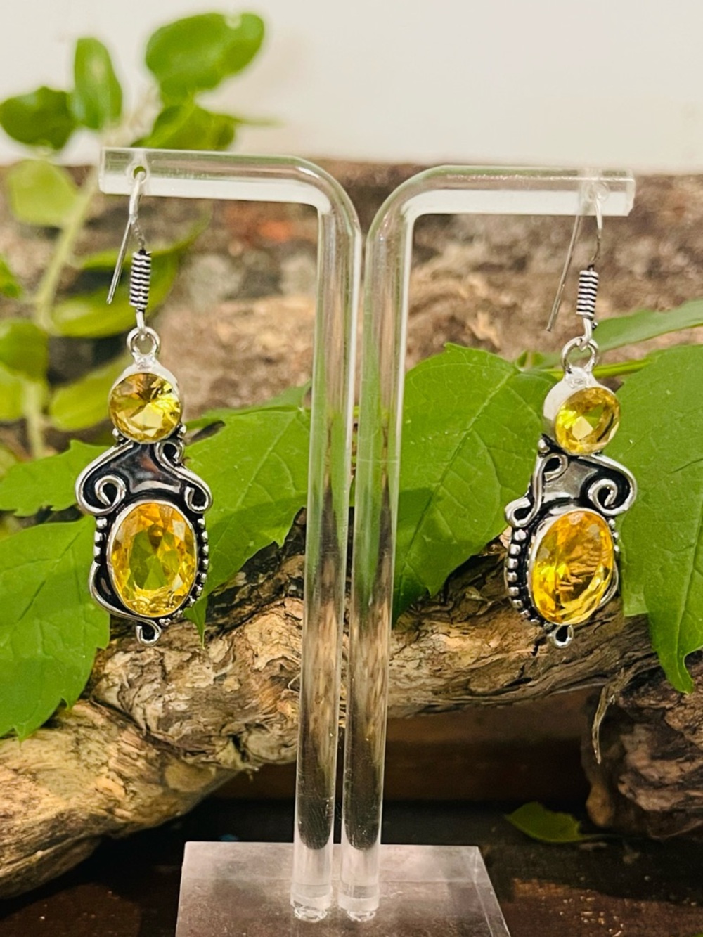 Citrine 925 Sterling Silver Earrings